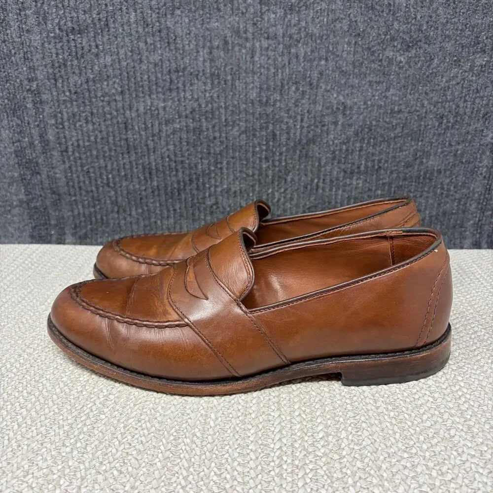 Allen Edmonds Randolph Penny Loafers Brown Leather Dress Shoes Oxfords Sz 10 2E
